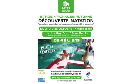 stage VACANCES AUTOMNE - découverte natation