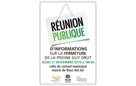 RÉUNION PUBLIQUE d'informations sur la fermeture de la piscine 